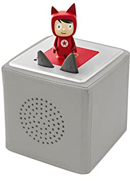 Flexibel Weiches Leder Schutzcover Bezug, Schutzhülle Case for Toniebox Speaker, Toniebox Starter Zubehör Schutzhüllen (Grau)