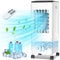 Portable Air Conditioner, 3 in 1 60W Air Cooler Evaporative, 60° Oscillation & 1-7H Timer, 8M Remote Control, 3 Speeds, 5.5L Water Tank & Universal Casters, Windowless Air Conditioner Fan, 3 Ice Boxes