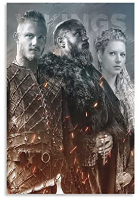JEYUAN Kunstwerk Malerei Leinwanddrucke Björn Ironside Travis Fimmel Katheryn Winnick Poster Soggiorno Camera da letto Pittura Opera d'arte 60x90cm Senza Cornice
