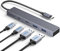 Hub USB 3.2, ORICO 4 en 1 Mini Adaptador USB C, USB 3.2 Gen2 10Gbps Tipo C Divisor USB con 1 USB C, 2 USB A, Carga PD de 100W para PC, Laptop, Surface Pro, MacBook y más Dispositivos Tipo C