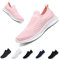 Hanani Scarpe Donna Uomo Sneakers Slip On Ginnastica Comode Tennis Running Scarpe da Camminata Jogging Tennis Outdoor Fitness Sportive Palestra Rosa Eu36