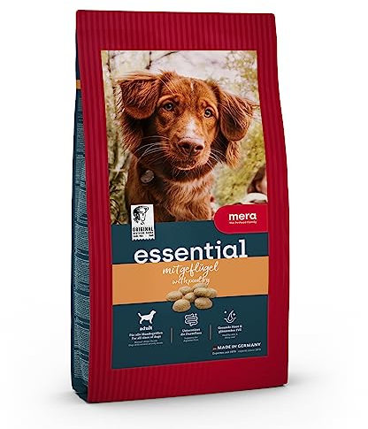 mera Essential Geflügel Hundefutter für ausgewachsene normal aktive Hunde, Trockenfutter 2kg