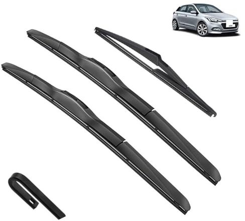 Escobilla limpiaparabrisas compatible con Hyundai I20 MK2 GB IB 2014-2020 i20 Ventana delantera y trasera activa 24+16+12 Accesorios for coche (Color : Front Rear, Size : RHD)