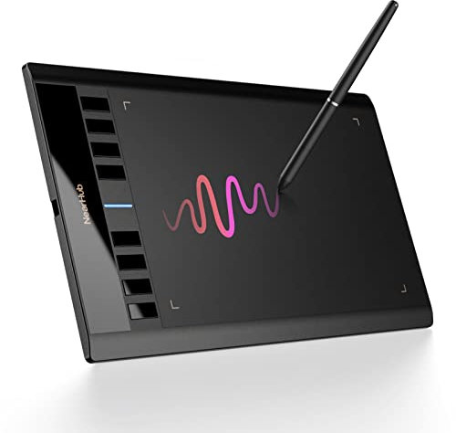 NearHub - Tableta de dibujo para PC, tableta gráfica de 10 x 6 pulgadas con lápiz sin batería, 8192 niveles de presión/266RPS/8 teclas rápidas, tableta, lápiz para dibujar, escribir/bocetos, para