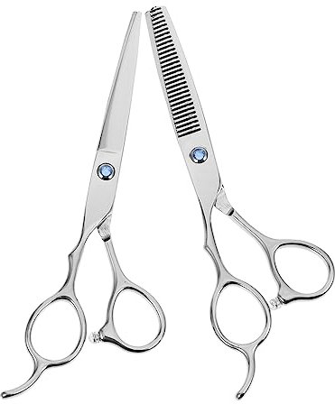 FOMIYES 2St Schere für Linkshänder stoffschere professionelle Friseurscheren Professionelle Haarschneidemaschinen für Friseure Salonschere Haarschere Haarschneideschere Edelstahlschere