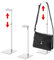 Hacaroa 3 Pack Purse Display Stand Stainless Steel, Adjustable Height Metal Handbag Holder Single Bag Jewelry Display Rack for Home, Boutique Store, Silver