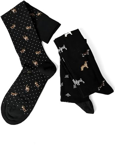 KIZI Calze Uomo Fantasia con disegni in Caldo Cotone Morbide e Confortevoli Made in Italy 3Paia (Taglia Unica 39/46, Lungo V1)