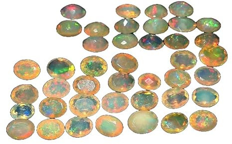 10x12MM Ethiopian Opal 1Pcs FACETED Rare Quality Ethiopian Opal 1Pcs ROUND FACETED Ethiopian Opal FACETED Natural welo opal multi fire opal loose Gemstone For Jewelry Making