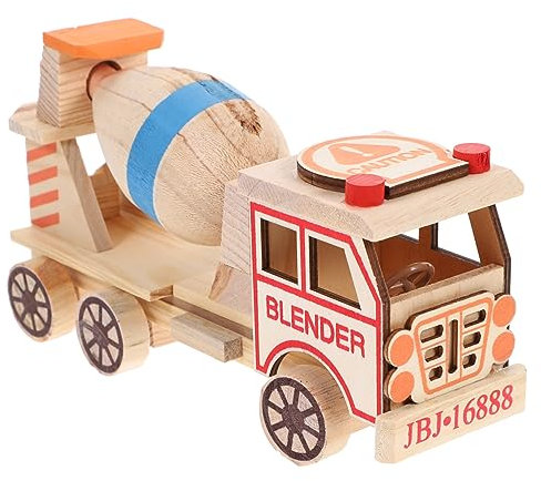 ibasenice 1 Pc Juego De Madera Juguete Leñoso Juguetes Infantiles Licuadora Batidora Modelo De Madera Hormigón Bambú Niño Vehículo De Ingeniería