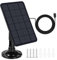 DEWIN Panneau Solaire, Panneaux Solaire 7W for Sonnette Panneau Solaire pour Caméra de Sécurité Extérieure Support Réglable à 360° avec USB C Interface