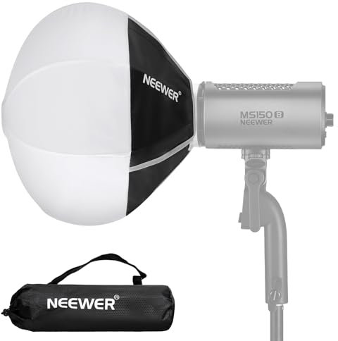 NEEWER 12/30cm Laterne Softbox mit NEEWER Mount (nicht Bowens Mount), Quick Release 360° Omnidirektionale Licht Diffusor Modifier Mini Softbox für MS60 MS60B MS60C MS150B LED Video Studio Licht, NS6L