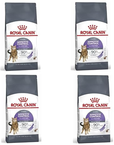 Royal Canin Appetite Control Care | 4er Pack | 4 x 400 g | Trockenfutter für ausgewachsene Katzen | Empfohlen zur Kontrolle des Bettelverhaltens | Auch für kastrierte Katzen