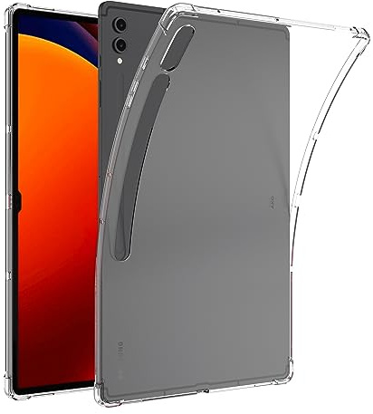 Asgens Transparente Hülle für Samsung Galaxy Tab S10 Ultra/S9 Ultra/S8 Ultra 14,6 Zoll (Modell SM-X920/X926B/X910/X916/X900/X906), Schlanke Leichte Weiche TPU Silikon Schutzhülle mit Stoßdämpfung