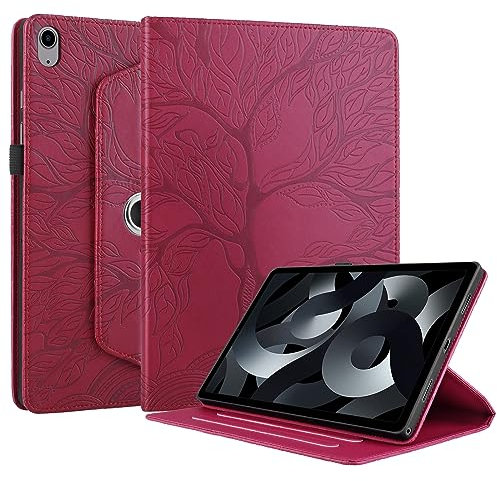 Succtopy Funda para iPad 11ª Generación 2025 11 (A16) / iPad 10ª Generación 2022 10.9 Rotación de 360 Grados Carcasa con Soporte Pencil Cover con Función de Soporte Rojo