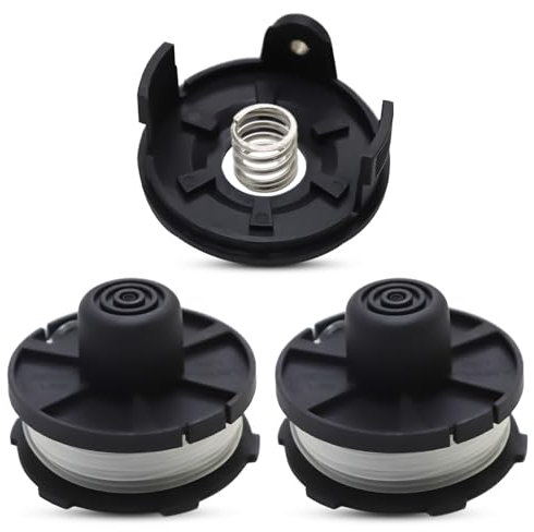 Haishine Fadenspulen für Makita Trimmer Rasentrimmer 195858-1, Geeignet für Gärten und Innenhöfe (2 PCS mit Spulenabdeckung, Länge: 8m, Ø1,60mm)