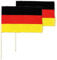 2 x Stabfahne Flagge mit Holzstab Fanartikel Deutschland EM Fußball