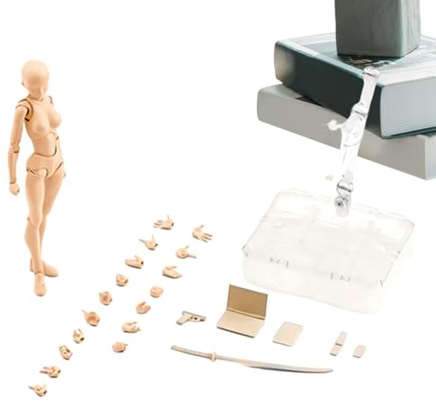 Aizuoni Action-Figuren-Modell-Set, Zeichnungs-Action-Figuren-Modell, Skizzieren Zeichenpuppen-Set | PVC-Skizzen-Dekorationskollektion Für Desktop-Dekoration, Malerei, Fotografie-Requisiten