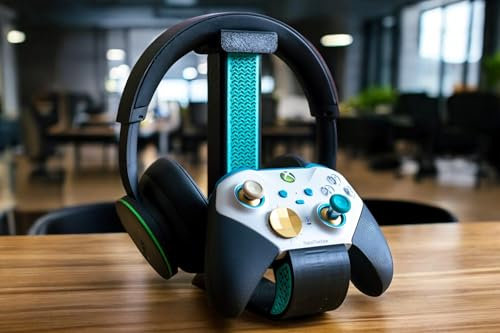 Geek Art Play Controller Ständer Halterung für Gamepad und Kopfhörer für PS4, PS5, Xbox Serie und PC, Aufbewahrung für Büro und Gaming