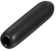 QUARKZMAN 25Pcs Embouts en Caoutchouc 1/8(3mm) ID Embout Rond en Vinyle pour Vis de Protection de Filetage Noir