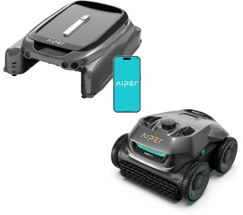 AIPER ZT6002 Poolroboter und Surfer S1 Poolskimmer, Oberflächenreinigung, Boden und Wand, 3 Reinigungsmodi,Poolsauger Akku Kabellos Ideal für Eingelassene Pools zu 150 ㎡