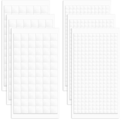 990 Stück 3D Klebepunkte Doppelseitig,Weiß Selbstklebend Klebepads Doppelseitig Extra Stark,Schaumstoff Doppelseitige Klebepads,für Poster Ballon DIY Handwerk Hochzeit Geburtstag Party Deko 6mm 12mm