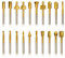 10Pcs 1/8''(3mm) Shank HSS Rotary Router Bits Tool 10Pcs Engraving Bit For Woodworking Carving