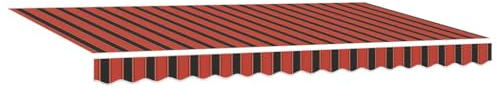 vidaXL Retractable Awning Multicolour 350 x 200 cm, Garden and Terrace, Rectangular, Modern, Durable Awning, Outdoor Shade Solution, Adjustable Canopy for Relaxation