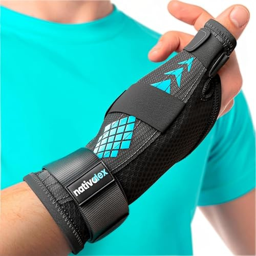 NativoDex Muñequera Pulgar con Férula Ajustable para Quervain y Rizartrosis