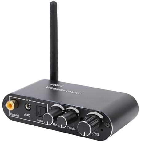 GOWENIC Digital-Analog-Konverter, Bluetooth 5.1, USB-Autoplay, Erweitertes Antennendesign, mit Vielseitiger Kompatibilität, für Heimstereoanlage