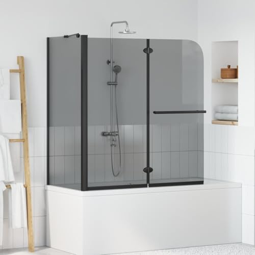 Massbinet Bi-Falt Duschumhausung Dunkel transparent 120 x 67 x 129 cm