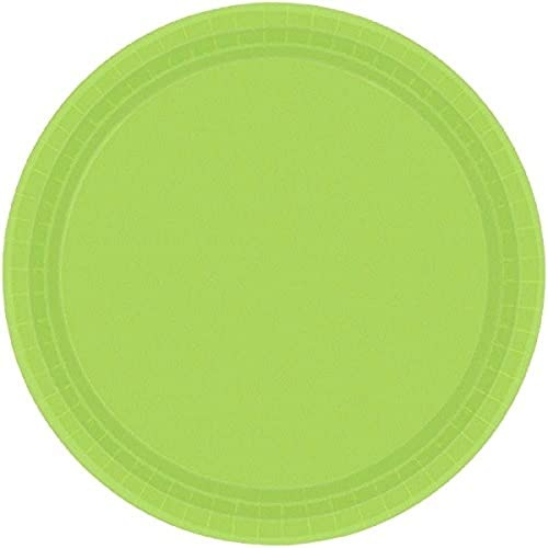 Kiwi Green Dessert Plastic Plates 17.7cm - 8 pcs