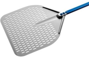 Gi.Metal Pelle à pizza professionnelle extra légère (poids 0,7 kg), manche long 150 cm, tête fabriquée en aluminium anodisé neutre - Ligne Azzurra A-32RF