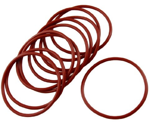 sourcing map 10 Stücke rot ndustrie Silicone O Ring Dichtung Dichtschiebe 54mm x 60mm x 3mm