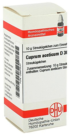 Cuprum Aceticum D 30 Globuli
