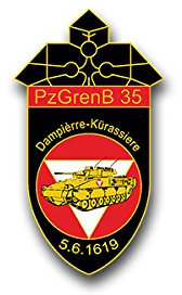 Aufkleber/Sticker PzGrenB 35 Österreich Panzergrenadierbataillon 4x7cm A1594