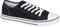 Mens Faux Leather PU Or Canvas Lace Up White Toe Cap Low Top Plimsoll Trainers Canvas Pumps Gym Retro Plimsolls Size UK 7-12 Black White Navy (10 UK, Black White)