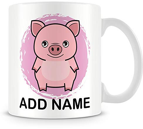MUGGZ Pig Mug - Personalised Cup with Name - Gift for Kids