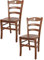 t m c s Tommychairs - 2er Set Stühle Cuore für Küche und Esszimmer, Robuste Struktur aus Buchenholz in der Farbe Helles Nussbraun lackiert und Sitzfläche aus Holz