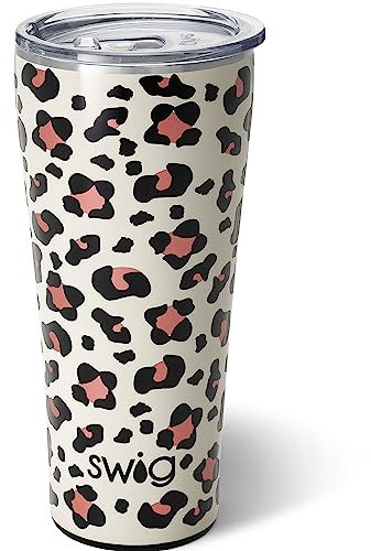 Swig Life - Vaso de acero inoxidable con tapa deslizante resistente a derrames (567 ml)