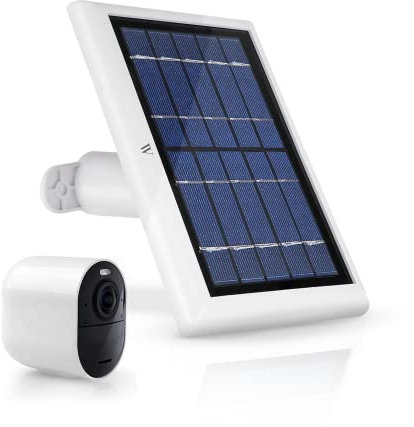 Wasserstein Solar Panel with 13.1ft/4m Cable Compatible with Arlo Ultra/Ultra 2 & Arlo Pro 3/Pro 4 ONLY (1-Pack, White) (NOT Compatible with Arlo Pro/Pro2)