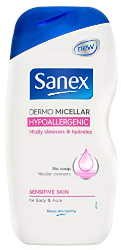 Sanex Dermo Micellar Hypo-Allergenic Cleansing Gel for Body and Face, 500 ml