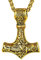 FaithHeart vergoldet Vintag Thors Hammer Anhänger Wikinger Herren Schmuck mit Keltischer Knot Viking Amulett für Biker Motorradfahrer Rapper Model