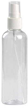 SpirWoRchlan Spray Bottle Empty Plastic Fine Mist Travel Atomiser - Clear Refillable & Reusable Mini Travel Bottles Toiletries Liquid Containers for Cosmetic Make-up 100ml