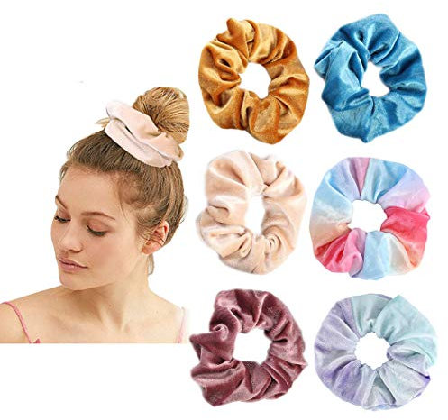 Yean Haargummis aus Samtstoffen, ausgefallene Haargummis, Haar-Accessoires für Frauen und Mädchen
