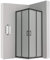 LANABLACK Cabine douche noire H 190 cm porte coulissante opaque 80 x 100 cm