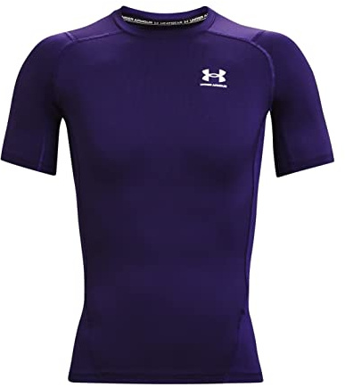 Under Armour Herren Armour HeatGear Compression Short Sleeve T-Shirt Kurze Ärmel, violett, XXL