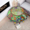 Flyingasedgle Rajasthani handgefertigter, farbenfroher dekorativer Bodenkissenbezug, Meditation, Patchwork, Patchwork, Kissen, Sitzakzent, Boho-Chic, indischer handgefertigter Bezug (grün, 81,3 x 81,3