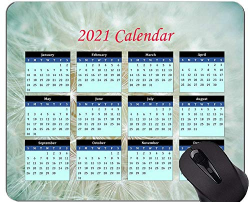 YENDOSTEEN 2021 Kalender Mauspad mit Feiertagen, Spitze Blume Blumenmakro Mauspads