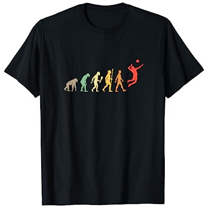Pallavolo Evoluzione Regalo Vintage Giocatore Di Pallavolo Maglietta