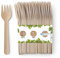 BIOZOYG Papiergabel 16,5 cm braun I Catering Party Gabeln aus Papier formstabil umweltfreundlich und kunststofffrei I Imbiss Gabel biologisch abbaubar I Partygabeln Großpackung 1000er Pack